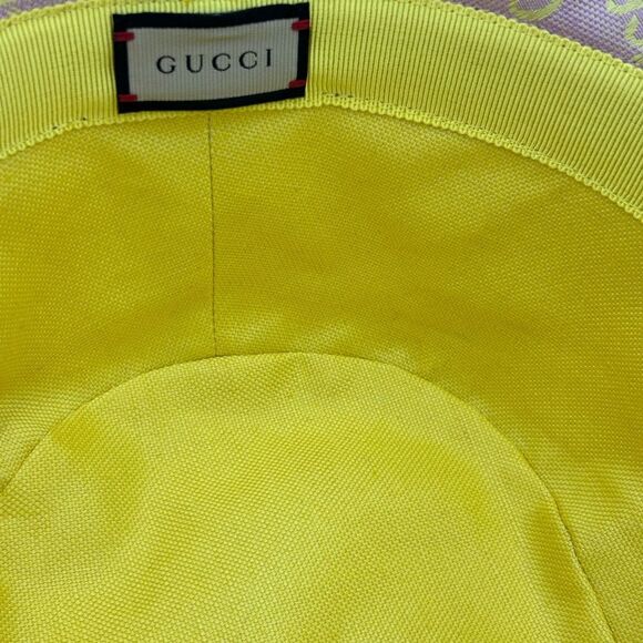 Women's Gucci GG canvas/leather bucket, hat, size XL made in Italy - Picture 11 of 12